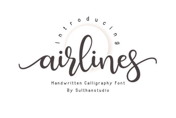 Airlines: An Elegant Hand-Made Font for Creative Branding