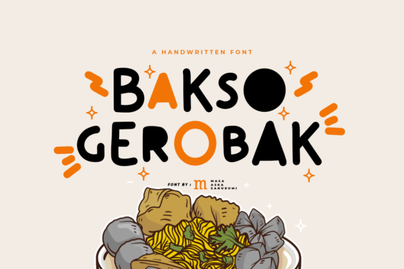 Bakso Gerobak: A Versatile and Playful Display Font for Modern Creators