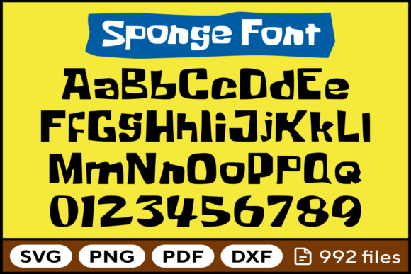 Cartoon Font SVG PNG PDF DXF Letters for Creative Projects