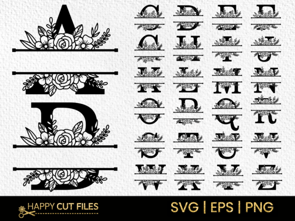 Flower Split Monogram Alphabet a-Z Svg: A Designer's Deep Dive