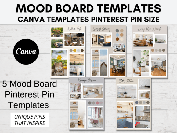 Mood Board Template for Canva Pinterest: Visualizing Your Brand