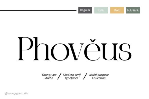 Phoveus: A Modern Serif with a Magical Touch